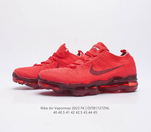 The Nike Vapormax 2023 Flyknit is a breathable and casual full-length air cushion running shoe. The perforated insole is breathable and can be pulled out for more details. The elastic Flyknit upper is soft
