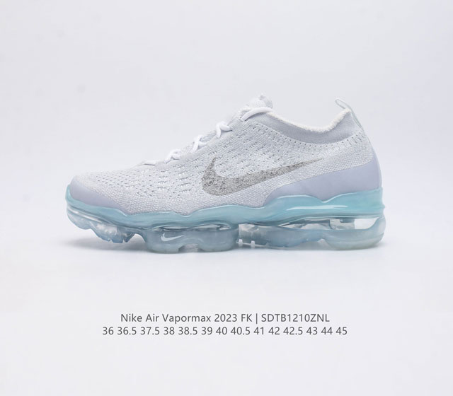 Nike men's and women's shoes, Nike Air Vapormax 2023 Fk Flyknit sports shoes, full-length long air cushion cushioning running shoes, perforated insoles with excellent breathability that can be pulled out for detailed inspection of elasticity. Flyk