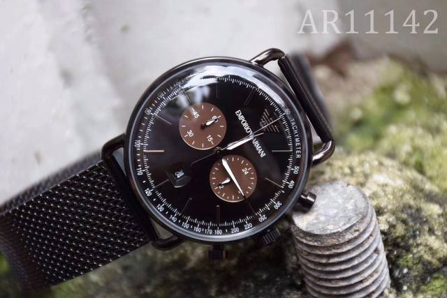 Original Armani Official Website Model: AR11142 Case: 316L Stainless Steel Mirror: Reinforced Mineral Glass Strap: 316L Stainless Steel Mesh Strap Buckle: Needle Buckle Size: 43mm * 11mm: