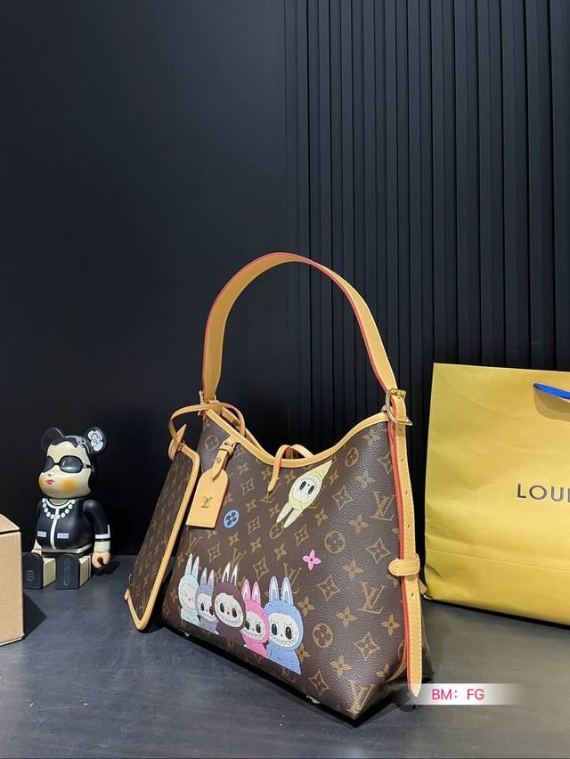 Comes with a folding gift box Lv, Kerry Ao bag, July new collection, old flower painted labubu women's bag, Carry All new collection, neverfull Lv, early spring game On series, Neverfull new shopping bag: