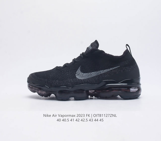 The Nike Vapormax 2023 Flyknit is a breathable and casual full-length air cushion running shoe. The perforated insole is breathable and can be pulled out for more details. The elastic Flyknit upper is soft