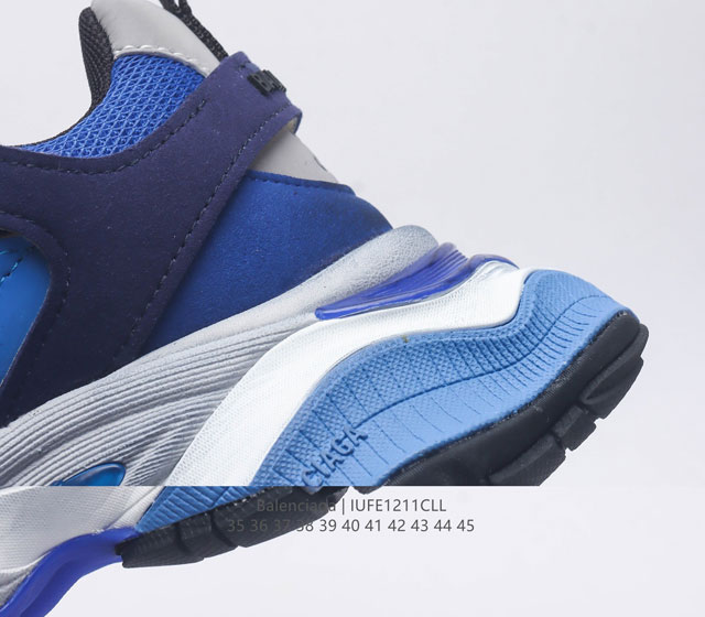 Company level Balenciaga 3XL latest sneaker series, 9th generation Balenciaga 3XL dad shoes, must-have for trendsetters, fast in dad shoes, old men's and women's styles, 9th generation dirty shoes with mesh fabric, thick soled high rise low cut coupl