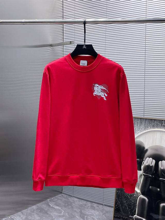Burberry 2024SS early autumn new long sleeved round neck sweatshirt, high-end version! Customized fabrics for counters have high breathability and comfort, impeccable details, and brand element design concepts, reflecting high quality. Delicate and s