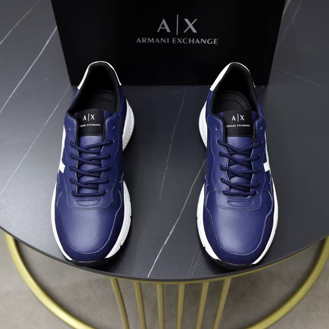 Brand: Armani ARM NI Standard Code: 38-44 45 Customized Grade: Same as on official website Material: Original cowhide fabric Comfortable and breathable inside lightweight and wear-resistant outsole Style Category: Men's fashionable casual shoes Runni