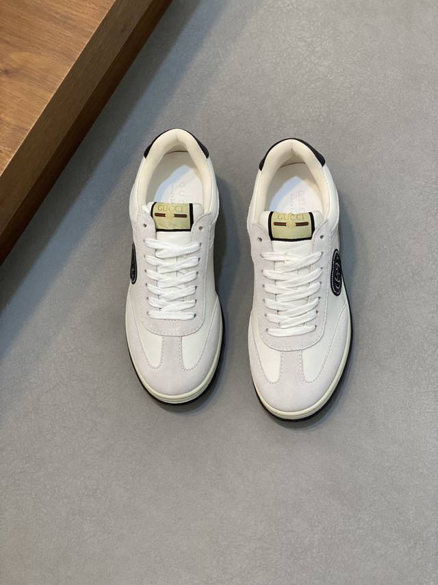 Gucci - High quality original - Upper: Nappa calf leather, Lychee grain calf leather, computer embroidery brand totem - Inner: Water dyed calf leather - outsole: Ultra light TPU rubber; Two tone molded outsole - Ultra high quality control workmanship