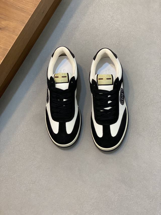 Gucci - High quality original - Upper: Nappa calf leather, Lychee grain calf leather, computer embroidery brand totem - Inner: Water dyed calf leather - outsole: Ultra light TPU rubber; Two tone molded outsole - Ultra high quality control workmanship